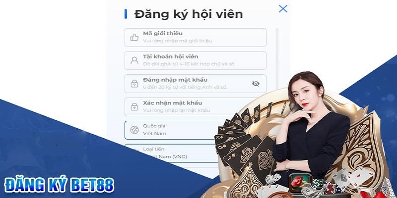 Tạo tài khoản cược trên trang chủ BET88